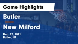 Butler  vs New Milford Game Highlights - Dec. 22, 2021