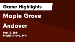 Maple Grove  vs Andover  Game Highlights - Feb. 4, 2021