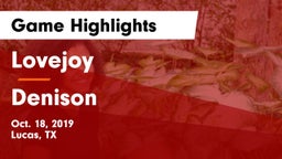 Lovejoy  vs Denison Game Highlights - Oct. 18, 2019