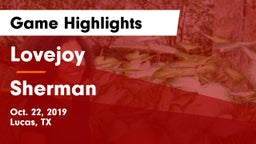 Lovejoy  vs Sherman  Game Highlights - Oct. 22, 2019