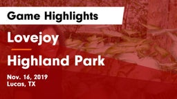 Lovejoy  vs Highland Park  Game Highlights - Nov. 16, 2019