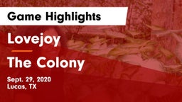 Lovejoy  vs The Colony  Game Highlights - Sept. 29, 2020