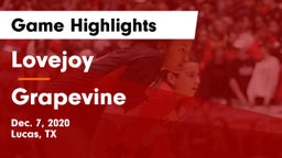 Lovejoy  vs Grapevine  Game Highlights - Dec. 7, 2020