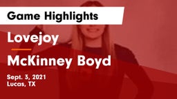 Lovejoy  vs McKinney Boyd  Game Highlights - Sept. 3, 2021
