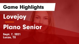 Lovejoy  vs Plano Senior  Game Highlights - Sept. 7, 2021