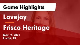 Lovejoy  vs Frisco Heritage  Game Highlights - Nov. 2, 2021