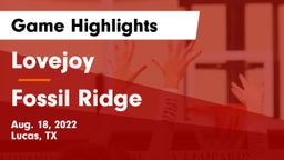 Lovejoy  vs Fossil Ridge  Game Highlights - Aug. 18, 2022