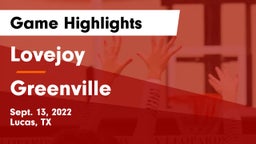 Lovejoy  vs Greenville  Game Highlights - Sept. 13, 2022