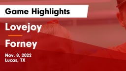 Lovejoy  vs Forney  Game Highlights - Nov. 8, 2022