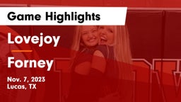 Lovejoy  vs Forney  Game Highlights - Nov. 7, 2023