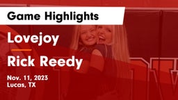 Lovejoy  vs Rick Reedy  Game Highlights - Nov. 11, 2023