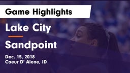 Lake City  vs Sandpoint  Game Highlights - Dec. 15, 2018