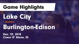 Lake City  vs Burlington-Edison  Game Highlights - Dec. 29, 2018