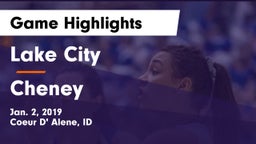 Lake City  vs Cheney  Game Highlights - Jan. 2, 2019