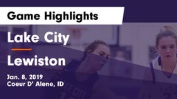 Lake City  vs Lewiston Game Highlights - Jan. 8, 2019