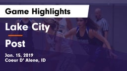 Lake City  vs Post  Game Highlights - Jan. 15, 2019