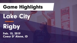 Lake City  vs Rigby  Game Highlights - Feb. 15, 2019