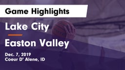 Lake City  vs Easton Valley  Game Highlights - Dec. 7, 2019