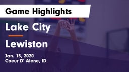 Lake City  vs Lewiston  Game Highlights - Jan. 15, 2020
