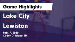 Lake City  vs Lewiston  Game Highlights - Feb. 7, 2020