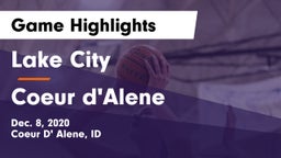 Lake City  vs Coeur d'Alene  Game Highlights - Dec. 8, 2020
