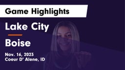 Lake City  vs Boise  Game Highlights - Nov. 16, 2023