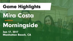 Mira Costa  vs Morningside  Game Highlights - Jan 17, 2017