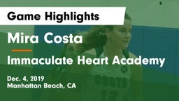 Mira Costa  vs Immaculate Heart Academy Game Highlights - Dec. 4, 2019