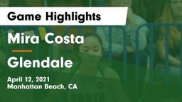 Mira Costa  vs Glendale  Game Highlights - April 12, 2021