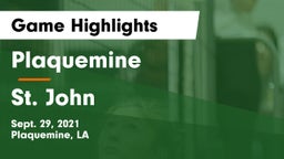 Plaquemine  vs St. John Game Highlights - Sept. 29, 2021