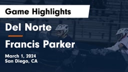 Del Norte  vs Francis Parker  Game Highlights - March 1, 2024