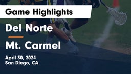 Del Norte  vs Mt. Carmel  Game Highlights - April 30, 2024
