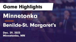 Minnetonka  vs Benilde-St. Margaret's  Game Highlights - Dec. 29, 2023