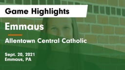 Emmaus  vs Allentown Central Catholic  Game Highlights - Sept. 20, 2021