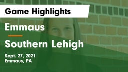 Emmaus  vs Southern Lehigh  Game Highlights - Sept. 27, 2021