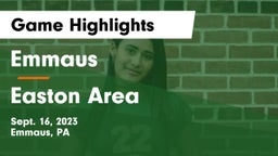 Emmaus  vs Easton Area  Game Highlights - Sept. 16, 2023