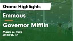 Emmaus  vs Governor Mifflin  Game Highlights - March 23, 2023