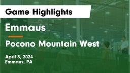 Emmaus  vs Pocono Mountain West  Game Highlights - April 3, 2024
