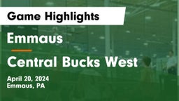Emmaus  vs Central Bucks West  Game Highlights - April 20, 2024