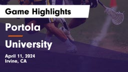 Portola  vs University  Game Highlights - April 11, 2024