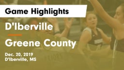D'Iberville  vs Greene County  Game Highlights - Dec. 20, 2019