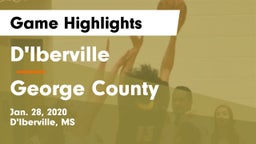 D'Iberville  vs George County  Game Highlights - Jan. 28, 2020