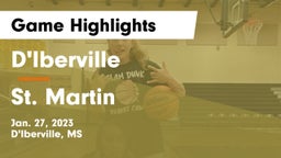 D'Iberville  vs St. Martin  Game Highlights - Jan. 27, 2023