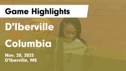D'Iberville  vs Columbia  Game Highlights - Nov. 20, 2023