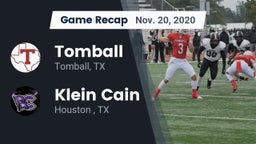 Recap: Tomball  vs. Klein Cain  2020