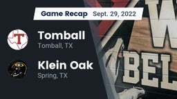 Recap: Tomball  vs. Klein Oak  2022