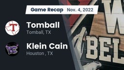 Recap: Tomball  vs. Klein Cain  2022