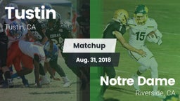 Matchup: Tustin  vs. Notre Dame  2018