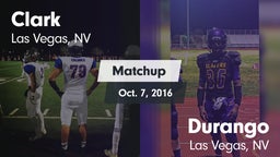 Matchup: Clark  vs. Durango  2016