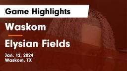 Waskom  vs Elysian Fields  Game Highlights - Jan. 12, 2024